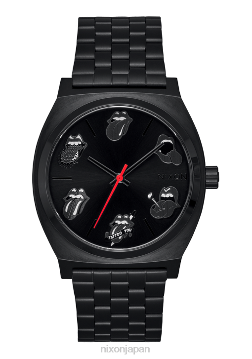 時計 jp Nixon ローリングストーンズのタイムテラー 全部黒 DNT4117