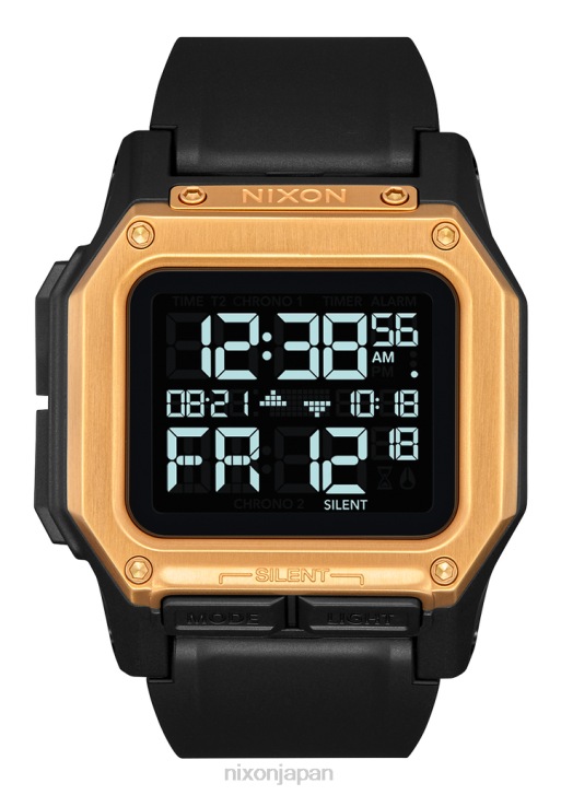 時計 jp Nixon レグルス 黒金 DNT4156