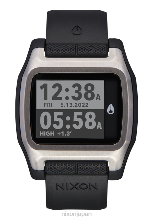 時計 jp Nixon 満潮 シルバー/ブラック DNT4200