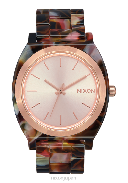 時計 jp Nixon タイムテラーアセテート ローズゴールド/ピンクトータス DNT4248