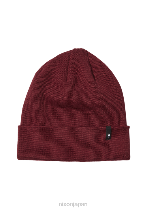 アクセサリー jp Nixon 地区ビーニー帽 ダークチェリー DNT4355