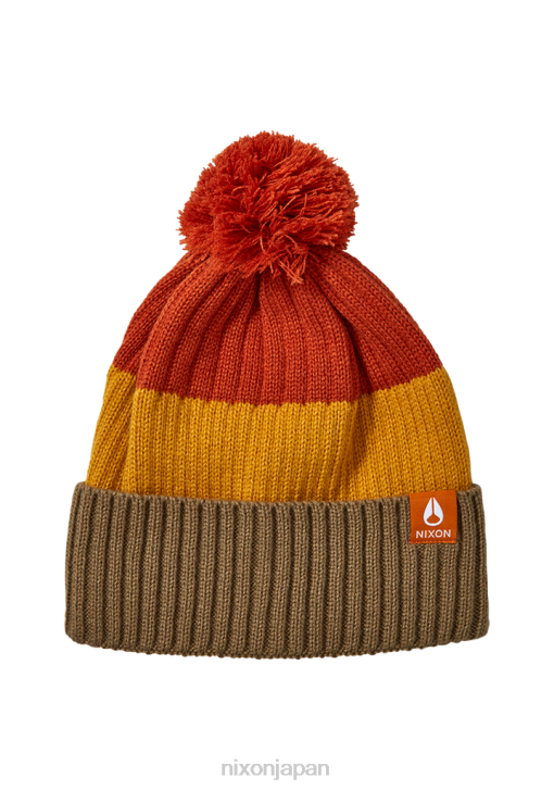 アクセサリー jp Nixon シュレーダーポンビーニー ヴィンテージオレンジマルチ DNT4380