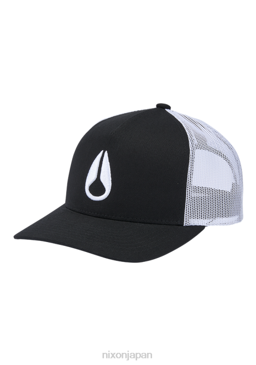 アクセサリー jp Nixon アイコンのトラック運転手の帽子 黒、白 DNT4446