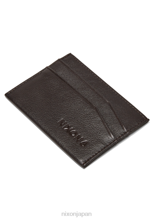 アクセサリー jp Nixon フラコレザーカードウォレット 茶色 DNT4533