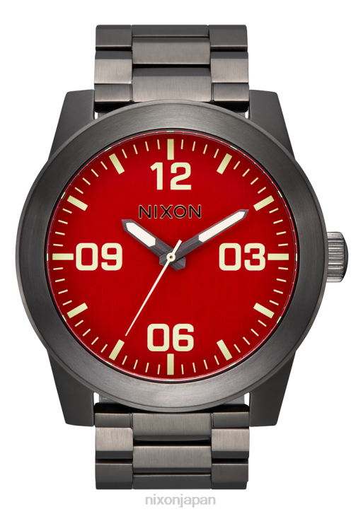 時計 jp Nixon 身体用ステンレス鋼 レッド/ガンメタル DNT469