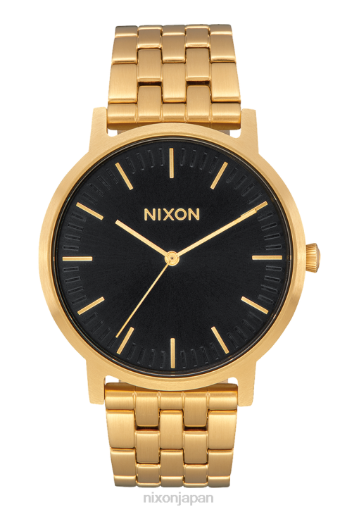 時計 jp Nixon ポーター オールゴールド/ブラックサンレイ DNT479
