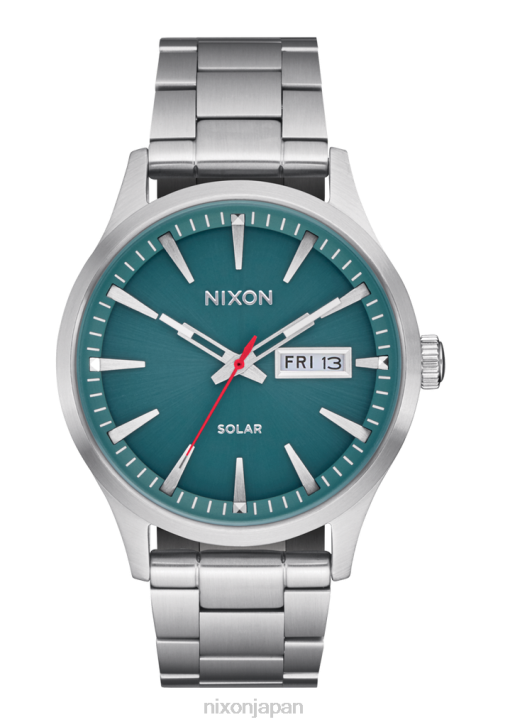 時計 jp Nixon セントリーソーラーステンレススチール シルバー/ジャスパー DNT499