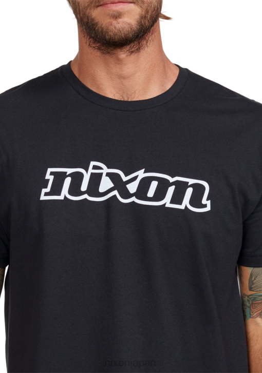 衣類 jp Nixon OG スクリプト エコ リプリブ T シャツ 黒、白 DNT4499