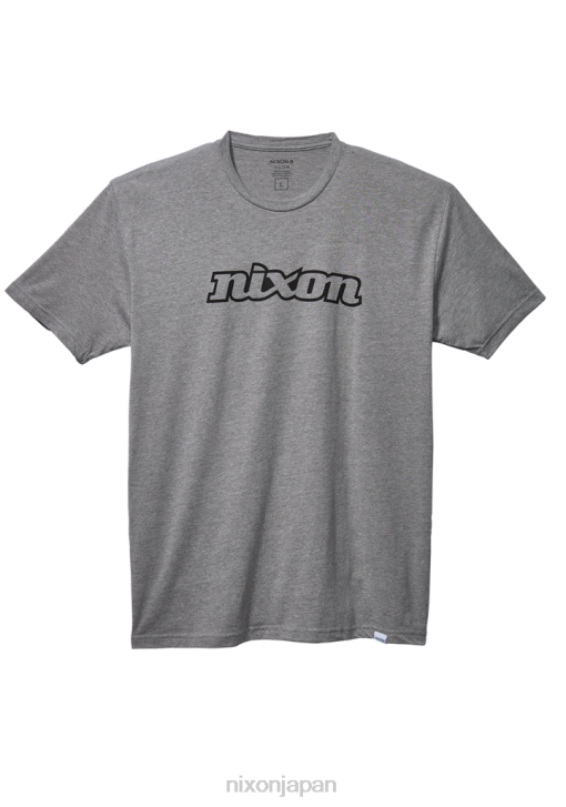 衣類 jp Nixon OG スクリプト エコ リプリブ T シャツ ダークヘザーグレー/ブラック DNT4501