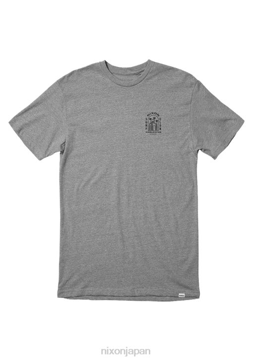 衣類 jp Nixon 寺院のTシャツ ダークヘザーグレー DNT4491