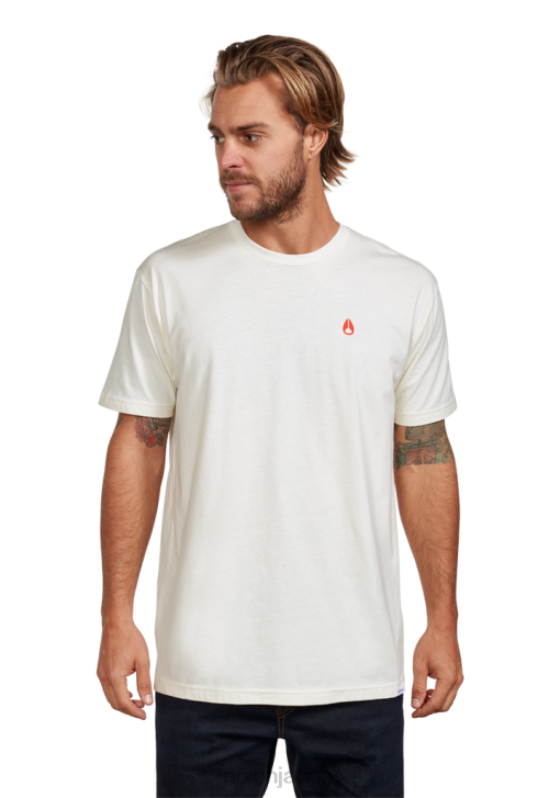 衣類 jp Nixon スパローリプリブTシャツ ナチュラル/レッド DNT4496