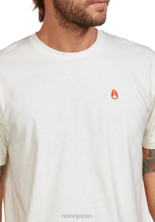 衣類 jp Nixon スパローリプリブTシャツ ナチュラル/レッド DNT4496