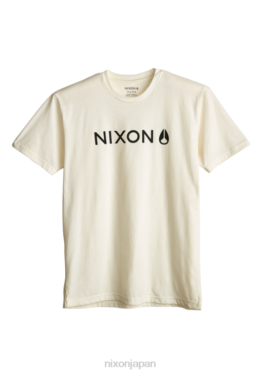 衣類 jp Nixon ベースリプリブTシャツ ナチュラル/ブラック DNT4506