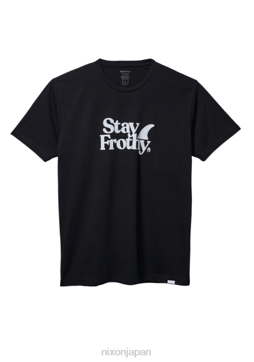 衣類 jp Nixon 泡立ちを保つTシャツ 黒、白 DNT4514