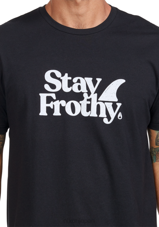 衣類 jp Nixon 泡立ちを保つTシャツ 黒、白 DNT4514